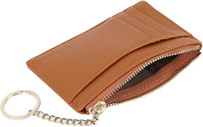 Women's 8 Cards Slim Minimalist Card Holder Coin Changes Purse Keychain Front Pocket Wallet | 8 Cards, Slim, Minimalist, Coin Changes, Purse, Keychain