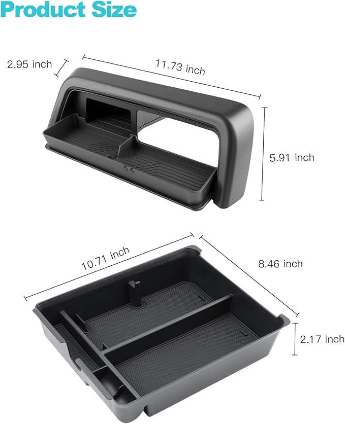 CDEFG 2Pcs for 2026 Honda Passport Center Console Organizer for 2026 Honda Passport Accessories Middle Console Drawer Storage Box Armrest Insert Tray