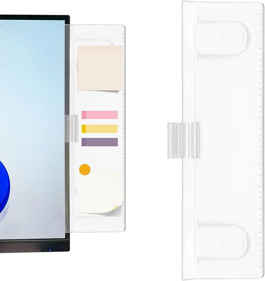 ZUFECY Monitor Memo Board Computer, Removable Clip Type Sticky Note Holder for Computer Screen,Suitable for Home Office Desk