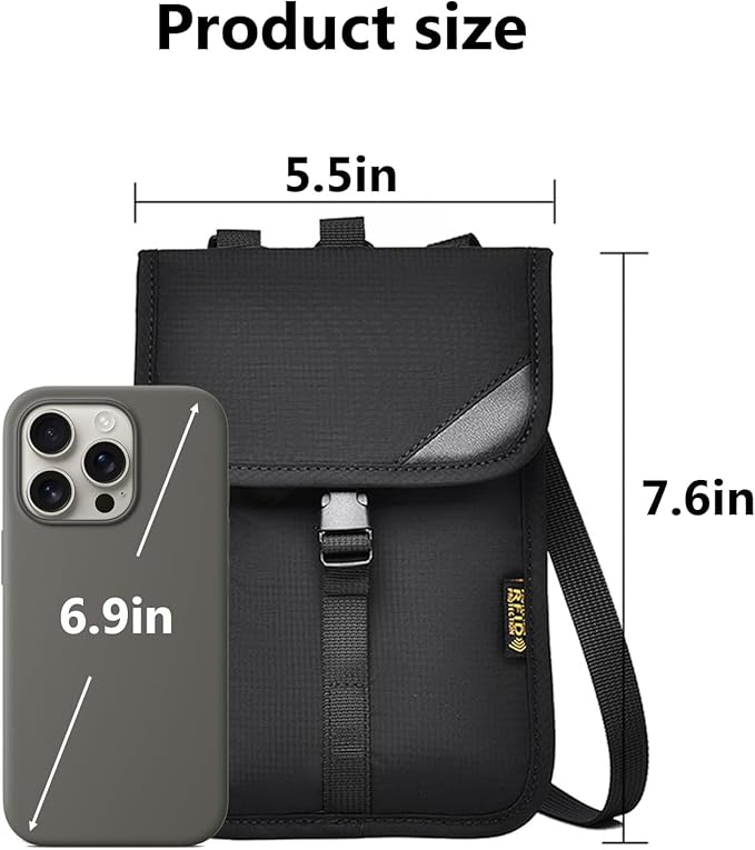 Passport Holder for Travel Pouch Neck Wallet for Traveling Women Men with RFID Blocking Waterproof and Slim Neck Pouch Adjustable Neck Strap (Z-Blue)