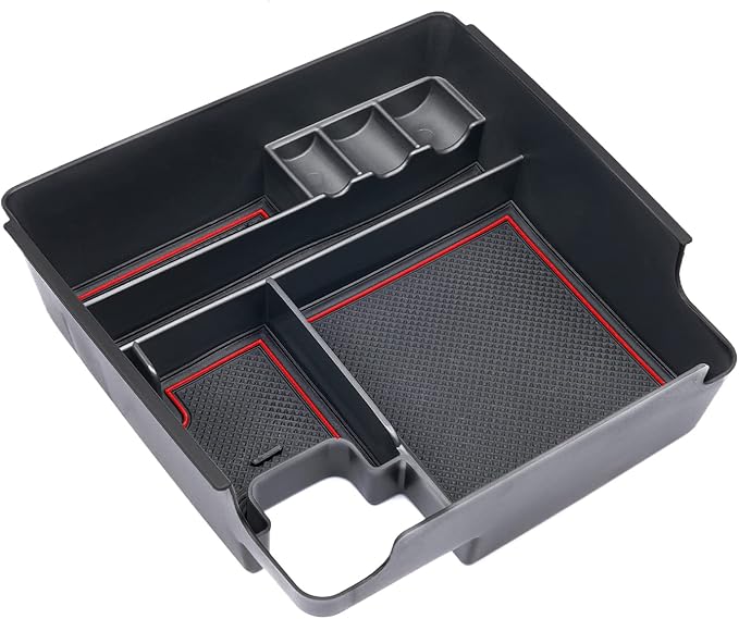 CDEFG for 2022-2025 2026 Frontier Center Console Organizer for 2026 2025 Nissan Frontier Armrest Storage Box 2022-2025 2026 Frontier Pickup Truck Accessories(Red)