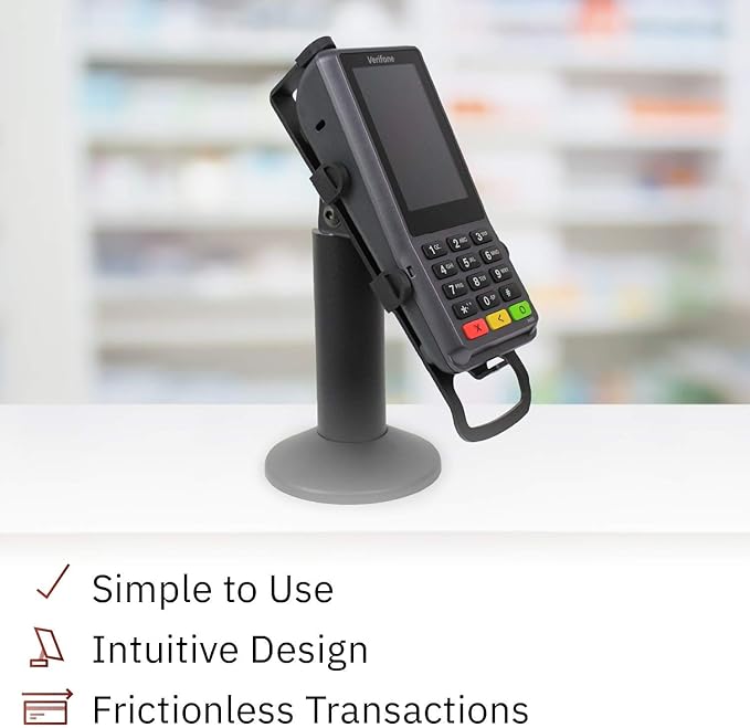 DCCStands Swivel and Tilt Verifone Engage P200 & P400 PIN Pad Stand, Screw-in and Adhesive