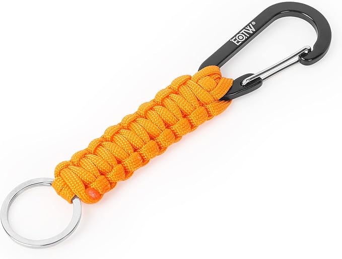 EOTW Carabiner Keychain,Paracord Keychain Small Aluminum Clip D Ring for Camping, Hiking, Fishing, Or As A Key Organizer
