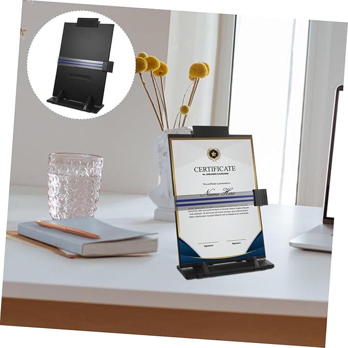 Desktop Document Holder Adjustable Copy Stand for Reading Lightweight Paper Holder for Desk Use for Books Magazines and Documents Construction
