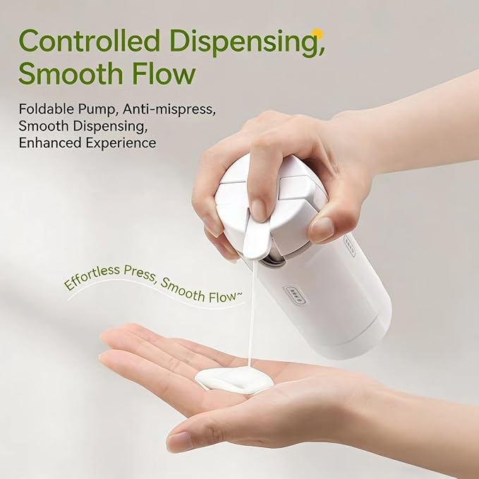 2026 New Model 4 in 1 Travel Dispenser Set – 4 Pack 30ml Leak-Proof Pump Bottles, Refillable Travel Size Containers for Shampoo, Lotion & Skincare, Portable 4 in 1 Travel Dispenser (White)