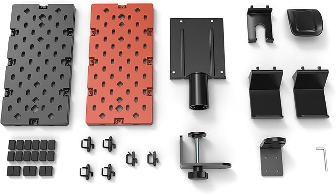 MANHATTAN Clamp-on Desk Pegboard ??360 Degree Rotatable, Desk-Mount ??Desktop Gaming & Office Organizer Accessories Holder ??Lifetime Mfg Warranty ??462518