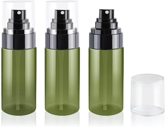 3PCS 50ml Mini Spray Bottles for Travel – Refillable Small Spray Bottle Set with Fine Mist Spray Bottles for Facial Mist, Toners, Perfume