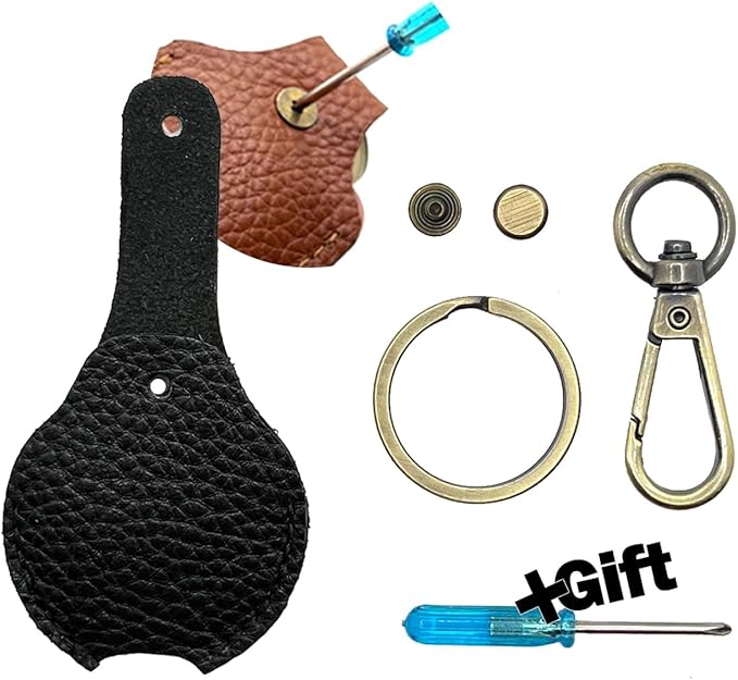 Genuine Leather Key Ring,Key Sleeve for Men, Women, Key Holder, Stylish Key Cover for Broken Key,Key Chain