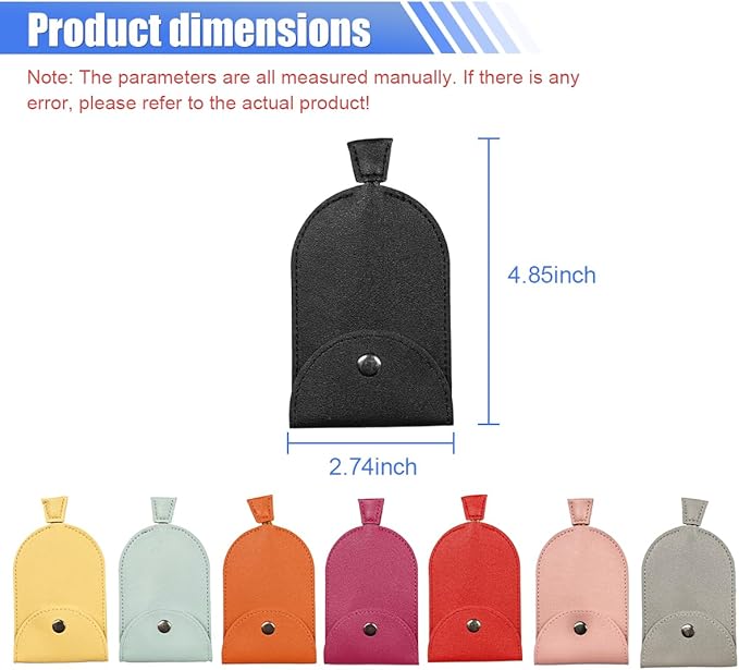 KITUREK 8PCS Pull Out Car Key Case, PU Leather Keychain Protective Bags, Large-Capacity Key Case Holder, Creative Key Case Cover for Halloween Christmas Presents (Closed)
