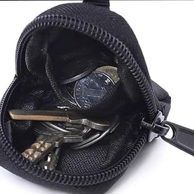 2 Pack Tactical Mini Coin Pouch Military Compact EDC Pouch Utility Backpack Accessories Bag Purse Key Small Tool Earphone Credit Card Holder Sport Waist Pack