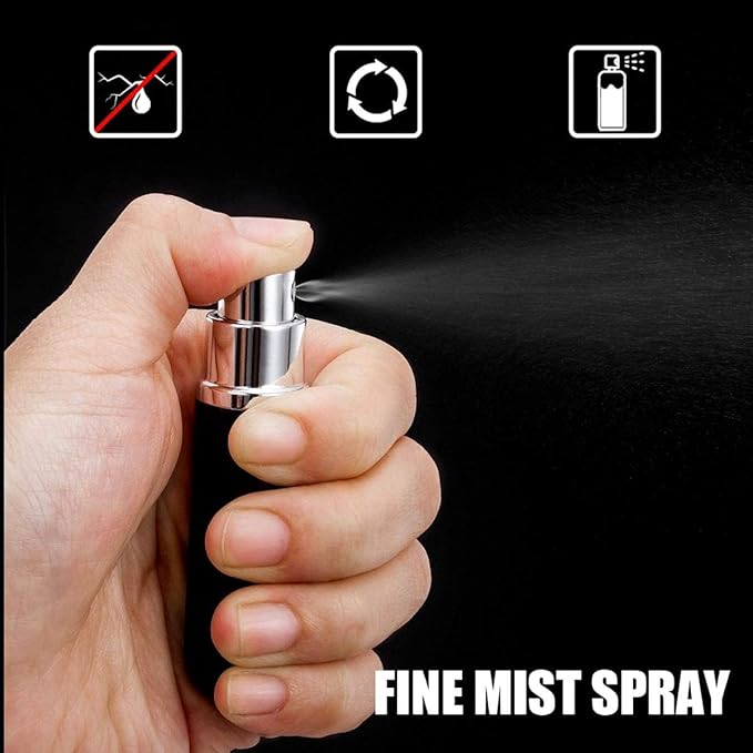 Spray Bottle Pink Black Yellow Bottle Travel Refillable, Portable Mini Refillable Atomizer 5ml, Little Perfume Spray Bottles, Small Perfume Bottles With 1 Flat Tool (3+1 Pack)