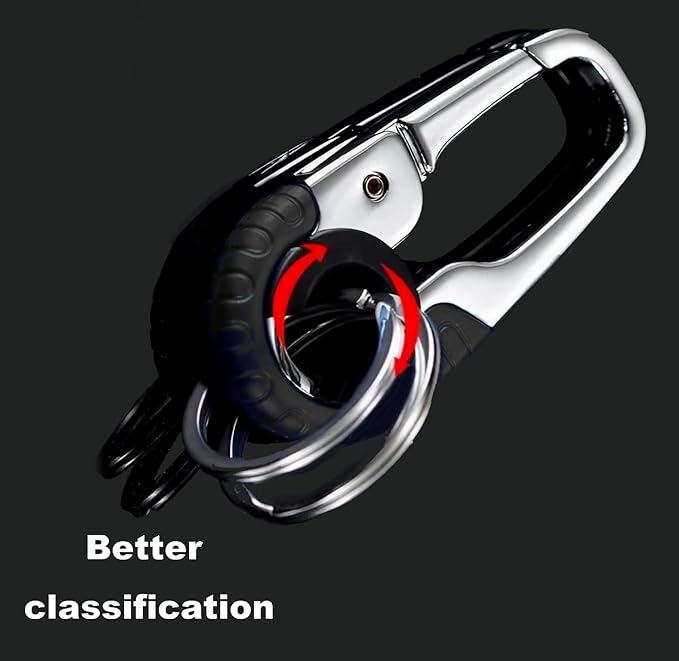 CHRIS GOOD Key Ring Keychain Keyrings,3pcs Key Chain Holder Clip Key Organizer Key Chain Ring for Men and Women,Key Holder