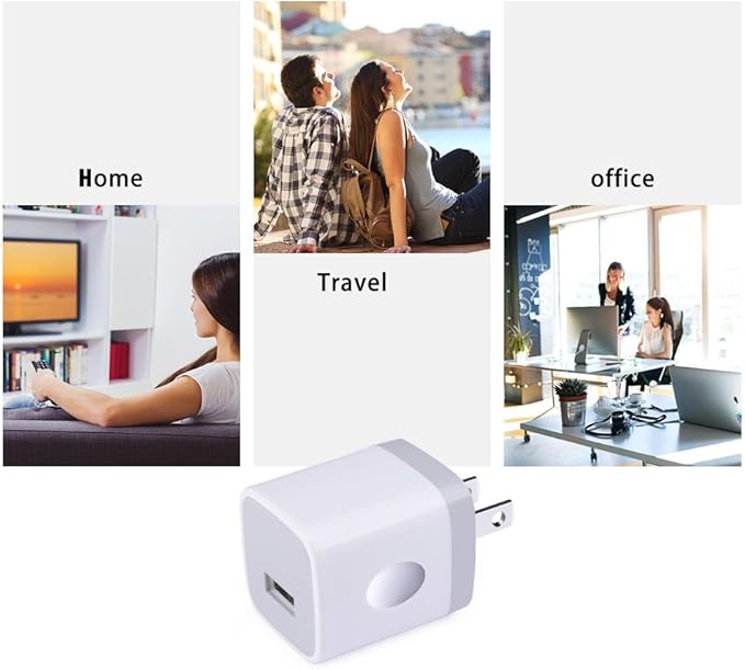 Single Port USB Charger,UorMe 1A 5V Wall Plug USB Power Adapter 5 Pack for iPhone 15 Plus 14 Pro Max/13/12/11/X/8/7/6S/6Plus,Samsung Galaxy S23 Ultra/A15/A14/A13/S22/S20 Ultra/S10/S9 Note 20,HTC,Moto