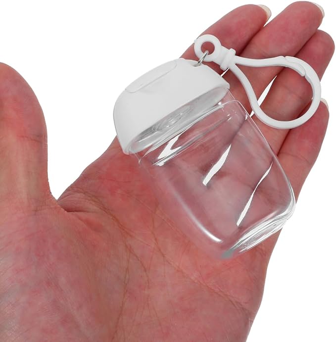 NOLITOY 9 Pcs Leakproof Travel Bottles with Flip Cap Keychain - 1Oz Refillable Silicone Lotion Containers for Shampoo Lotion and Shower Gel - Portable Travel Size Bottled Set