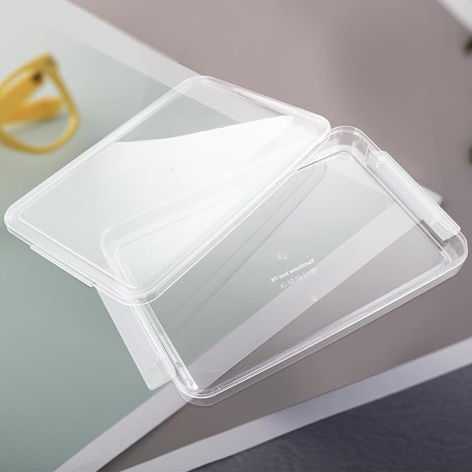 Wear-resistant Document Box Large File Organizer with Lid Portable Stackable File Container for Office and Home Desktop Storage