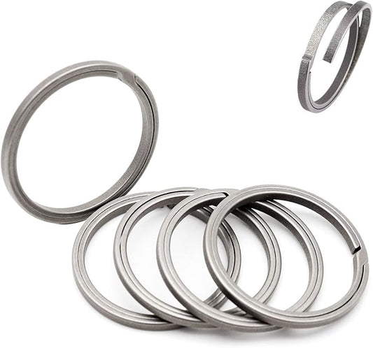 Titanium Key Rings Heavy Duty Side Push Split Key Chain Rings for Key Carabiner Quick Release Keychain