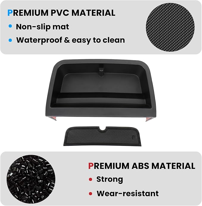 Center Console Organizer Tray Compatible with Honda Pilot 2023 2024 2025 Insert Tray Storage Organizer Interior Divider Accessories (Dash storage tray)