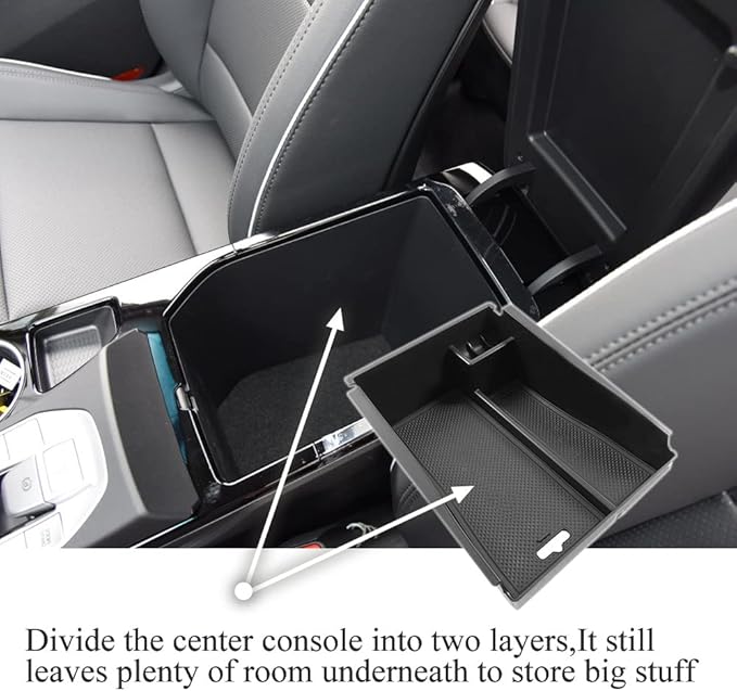 Vesul Center Console Armrest Storage Box Compatible with Hyundai Tucson 2016-2021 ABS Tray Insert Organizer Glove Pallet Phone Holder