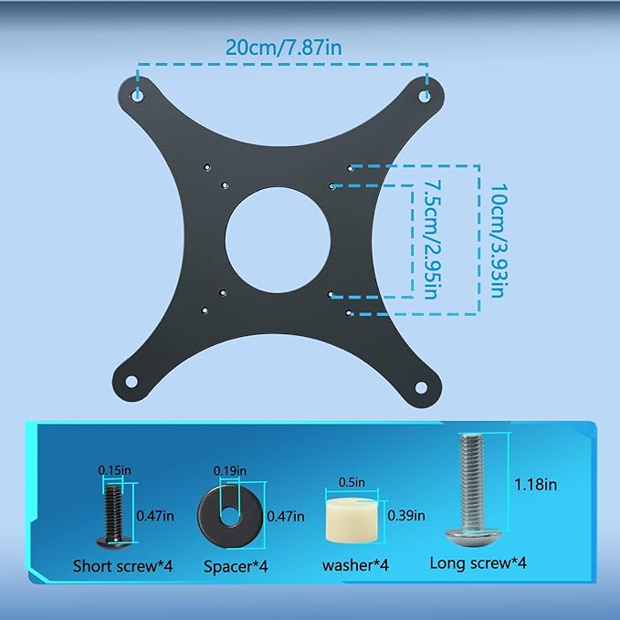 43" M7 Mount Adapter Compatible with Samsung 43" M7ï¼?M70Fï¼? Odyssey Neo G7 Series 4K Monitor (Fits 2023 LS43FM702UNXZA, S43CG702NN,) (Black)
