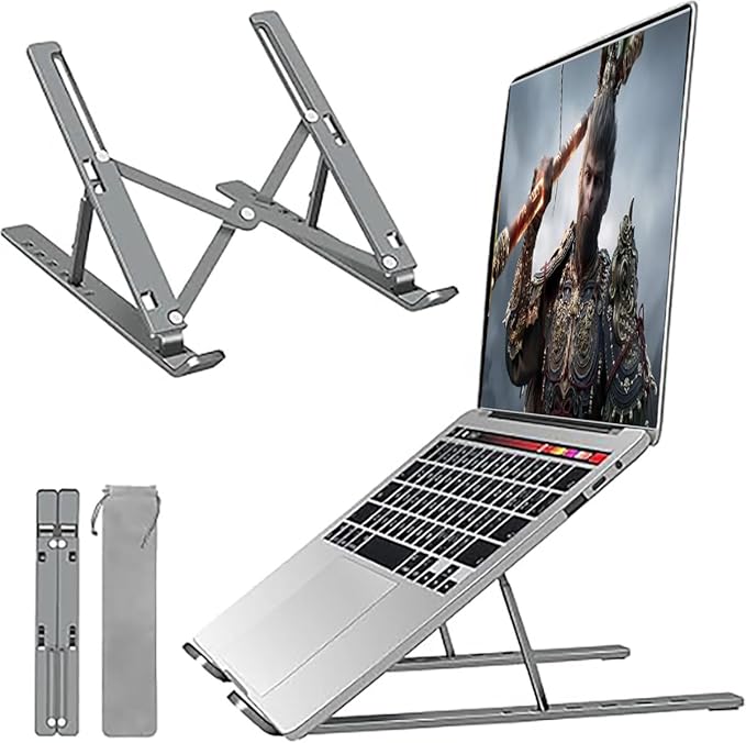 Laptop Stand for Dell Inspiron 16 15 13 14 12 17 inch Laptop, Ergonomic 6-Levels Angles Adjustable Computer Stand, All Aluminum Laptop Stand ﻿