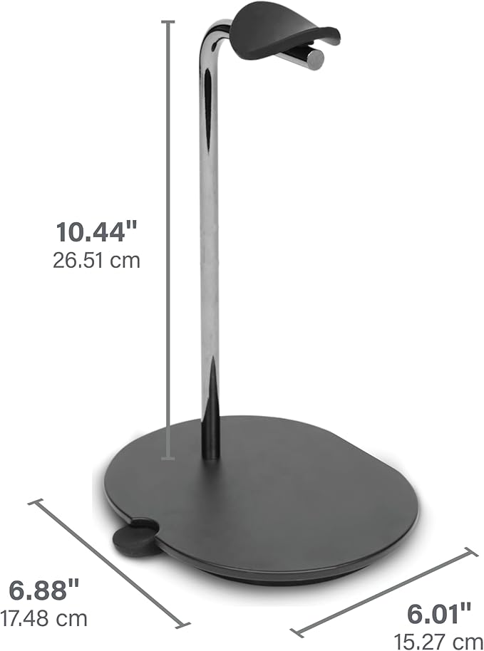 Sanus Sonos Ace Headphones Stand - Premium Stand w/Silicone Cradle Prevents Creasing & Built-in Cable Management w/Magnetic Clip for Fast Charging - Tool-Free Setup - Black Sonos Headphones Holder