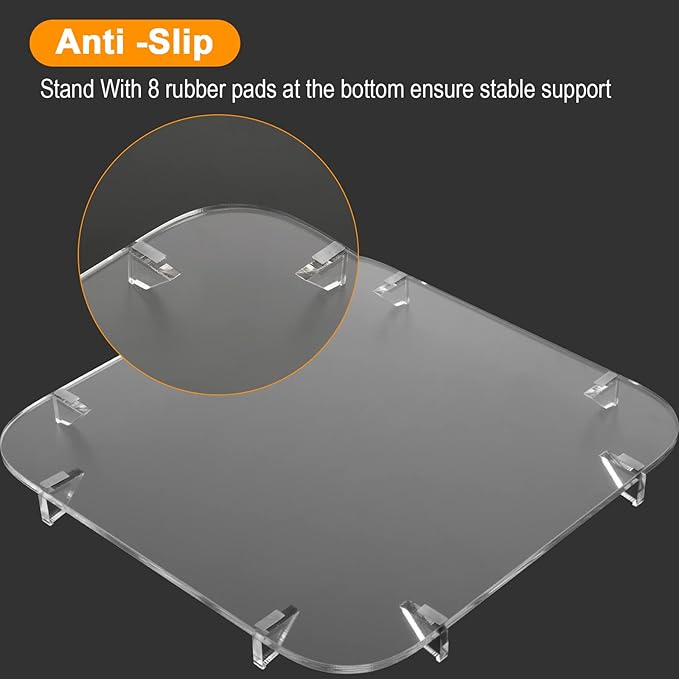 Acrylic Desktop Stand for Mac Studio M4/M2/M1 Max, M3/M2/M1 Ultra - Mac Studio Stand Holder Compatible with Mac Studio and for Mac mini M1/M2/M2 Pro, Clear