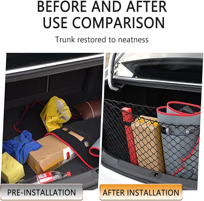 49''X16'' Truck Bed Organizer,Elastic Shrink Cargo Net Hold Many Items to Keep The Interior of Tidy,Truck Storage Fit for Ford,Chevrolet,GMC,Tantu