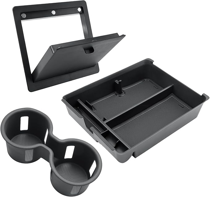 CDEFG Center Console Organizer for 2026 Honda Passport (RTL/TrailSport Elite/TrailSport) Accessories, 2026 Honda Passport Middle Console Cup Holder Armrest Hidden Storage Box(3PCS)
