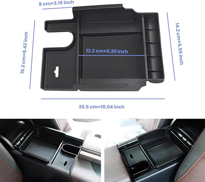 Center Console Organiser Storage Tray Compatible with Lexus RX 2022 Accessories 2022 2021-2016 RX200t RX350 RX400h RX450h Armrest Secondary Storage Box Insert Tray