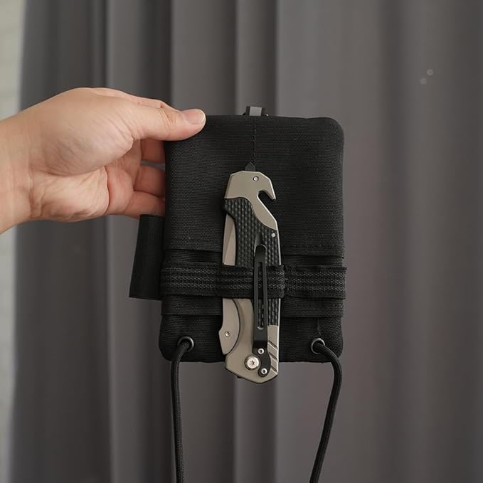 Multipurpose Zipper Pouch with Adjustable Strap - Compact Organizer for Daily Use, Travel, Office & School Supplies