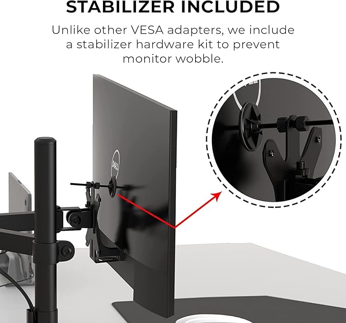 HumanCentric VESA Mount Adapter Compatible with Dell Monitors S2318H, S2318HN, S2318HX, S2318NX, S2319H, S2319HN, S2218H, S2319NX, S2418HN, S2418HX, S2418NX, S2419H, S2419HN, S2419NX and More