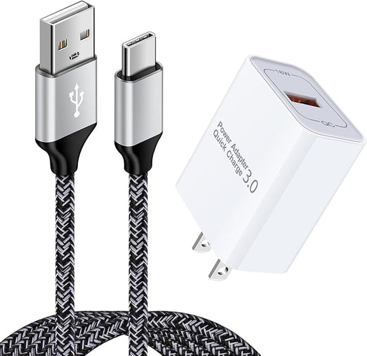Android Fast Charging Plug - Rapid Micro USB Charger Cable Compatible for Samsung Galaxy S7,S6,J8,J7,J3V, LG Stylo 2 3 Plus,Moto G5,G5 Plus,E5 Play E6 E4