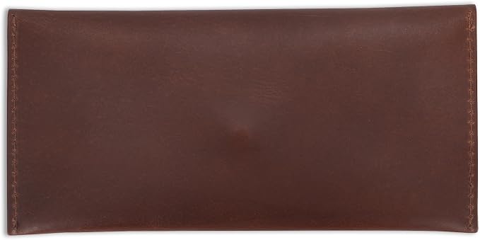 Long Utility Pouch Leather Stylish Wallet for Carrying and Storing Cash Reusable Budget Organizer for Men Women Retro Clutch Wallet Handmade Travel Currency Pouch Cash Envelope Bag (Tan)