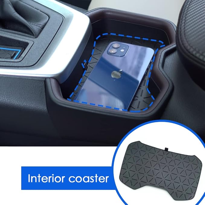 for RAV4 Coasters Storage Tray Cup Holder Tray Center Console Storage Tray Compatible with Toyota 2023 RAV4 Accessories 2023 2022 2021 2020 2019 Cup Holder Cover