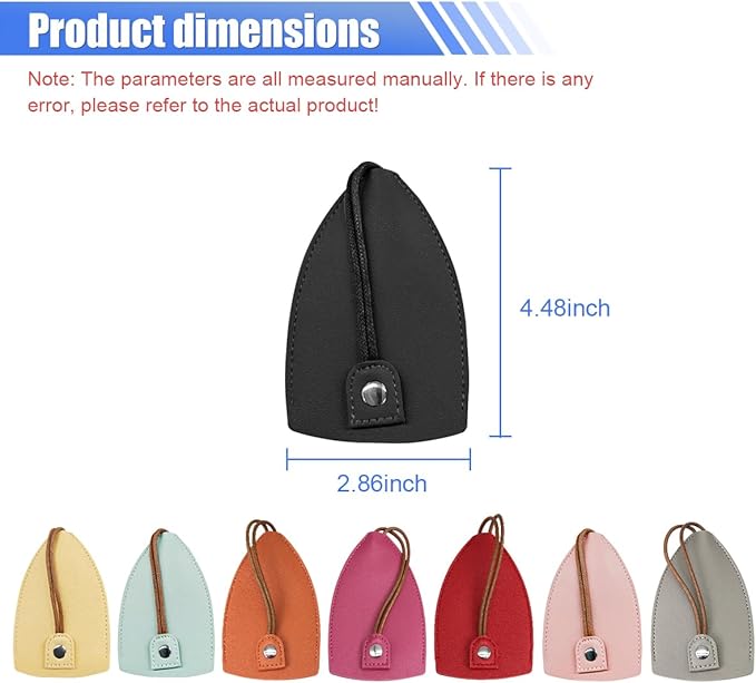 KITUREK 8PCS Pull Out Car Key Case, PU Leather Keychain Protective Bags, Large-Capacity Key Case Holder, Creative Key Case Cover for Halloween Christmas Presents