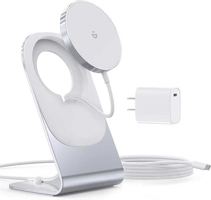 Magnetic Wireless Charger for iPhone 17/16/15/14/13/12 - Mag Charger+20W USB C Adapter, Fast Wireless Charging Stand/Pad with 5ft USB-C Cable for iPhone 17/16/15/14/13/12, Airpod-Gift for Men & Women