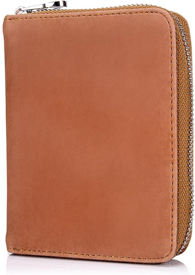 boshiho RFID Blocking 24 Slot Credit Card Holder Wallet Real Leather Multi Card Organizer Wallet with Zipper