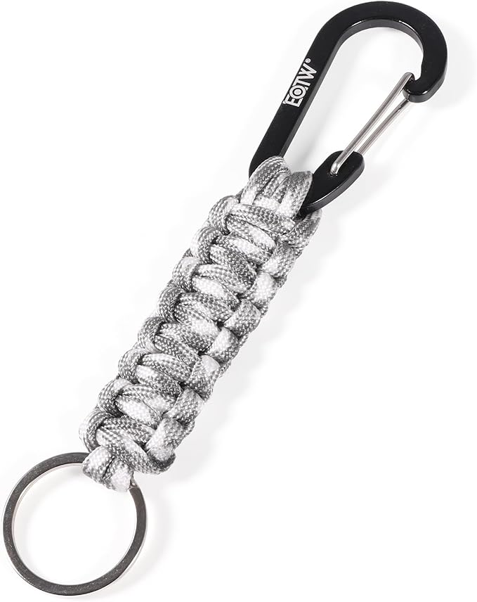 EOTW Carabiner Keychain,Paracord Keychain Small Aluminum Clip D Ring for Camping, Hiking, Fishing, Or As A Key Organizer