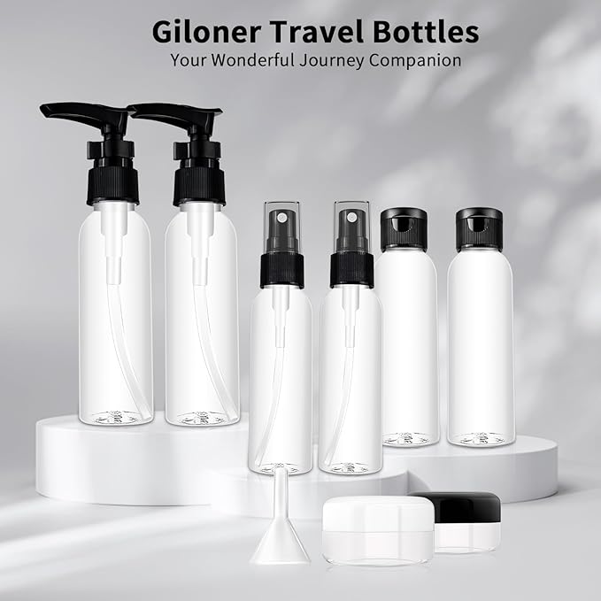 Travel Bottles For Toiletries, TSA Approved 13Pcs Leak Proof Travel Bottles Set, High Transparency Plastic Travel Containers With Toiletries Bag For Cosmetics Shampoo Lotion Cream