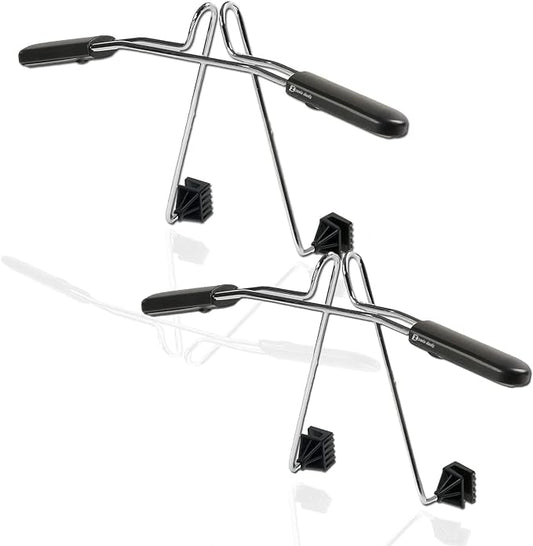 Zento Deals Chrome Car Seat Coat Rack Hanger 2 Pack - 11in to fit onto Most headrests…