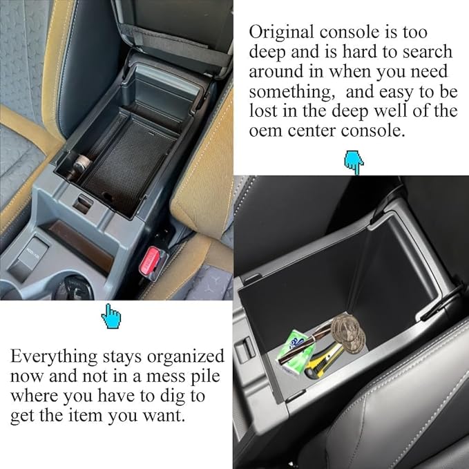 Vesul Compatible with Subaru Crosstrek Impreza 2024 2025 Center Console Armrest Storage Box ABS Tray Insert Organizer Glove Pallet Phone Holder