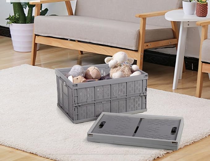 Car Trunk Callapsible Foldable Plastic Organizer Waterproof Kitchen Counter Toy Fruit Vegetable Organizer 31L