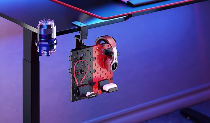 MANHATTAN Clamp-on Desk Pegboard ??360 Degree Rotatable, Desk-Mount ??Desktop Gaming & Office Organizer Accessories Holder ??Lifetime Mfg Warranty ??462518