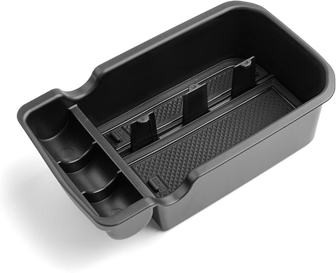CDEFG Center Console Accessory Organizer Compatible with 2017 2018 2019 2020 2021 Compass, ABS Material Armrest Box Insert Tray Glove Secondary Storage Box (Black)