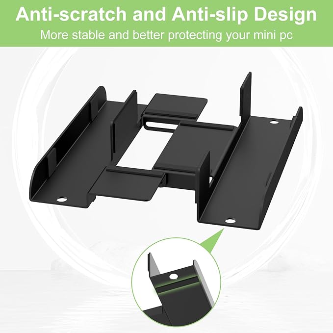 Universal Mini PC Desk Stand for Dell HP Lenovo Adjustable Vertical Desk Stand for Dell OptiPlex MFF 7050 7060 Lenovo ThinkCentre M910Q M700 HP EliteDesk 800 Mini PC Desk Mount Holder
