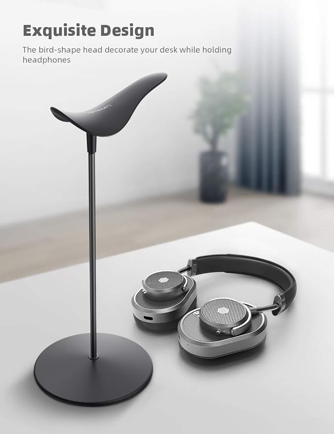 Lamicall Headphone Stand, Desktop Headset Holder - Desk Earphone Stand, for All Headsets Such as Airpods Max, HyperX Gaming Headphones, Beats, Senn heiser Music Headphones Gifts