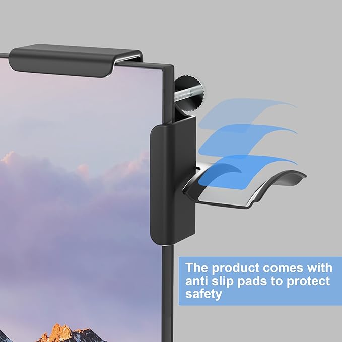 Headphone Holder for Screen, Plastic Headphone Stand, Headset Stand Suitable for AirPods Max, Sony, Bose, Beats and More (black)