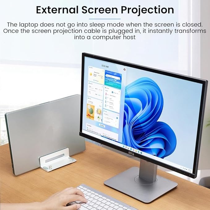 HomeBeyond Aluminum Vertical Laptop Stand for Desk, Adjustable Dual Slot Holder(up to 1.73 inches), Compatible with MacBook Pro, MacBook Air and Other Laptop - Save Space & Improve Airflow, Silver