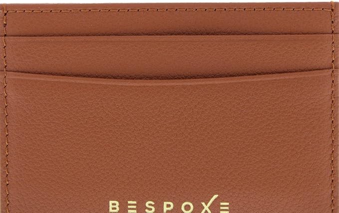 Slim Minimalist Front Pocket RFID Blocking Leather Wallets for Men and Women - Caramel Brown