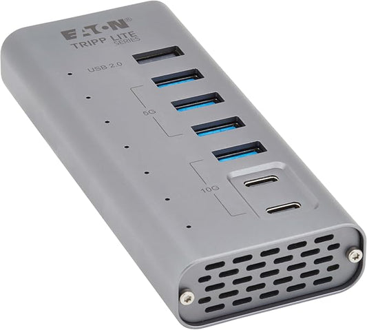 Eaton Tripp Lite Series USB C Hub 3.2 Gen 2 with 5 USB-A and 2 USBC Ports, Up to 10 Gbps Data Transfer, 7.5W Charging, Plug-and-Play, Laptop Docking Station, 3-Year Warranty (U360-007-5A2C)